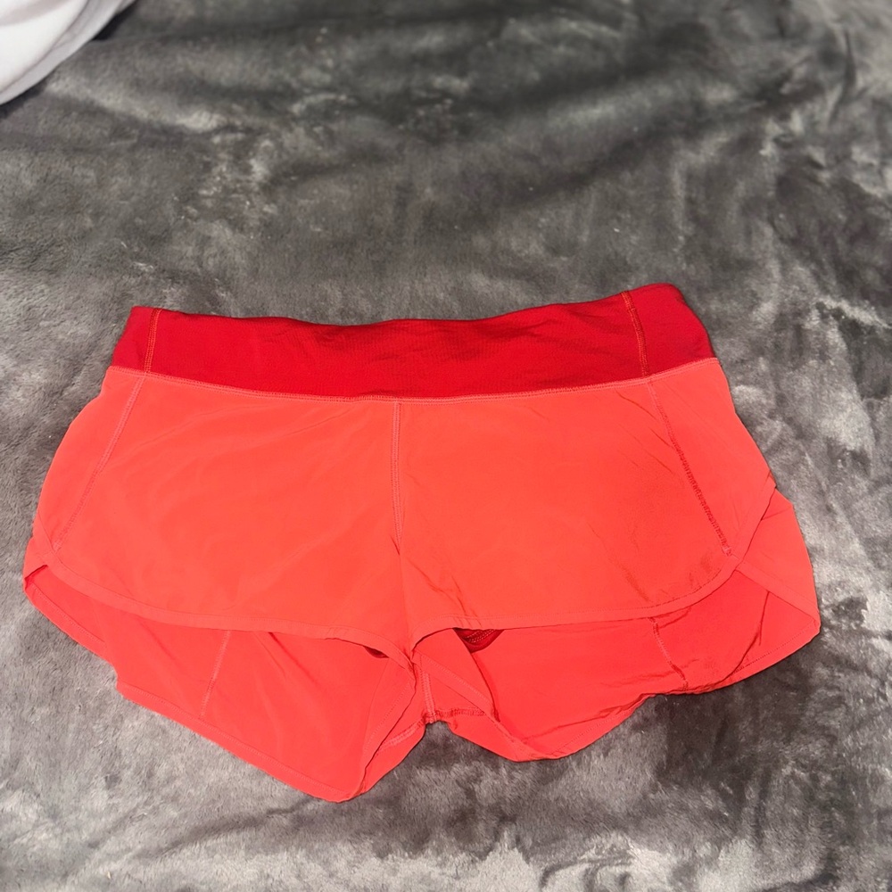 lululemon athletica Red and Orange Athletic Shorts